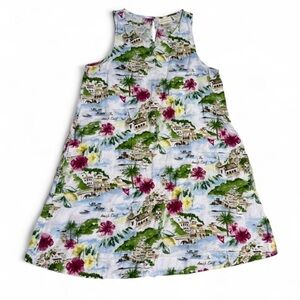 Cynthia Rowley 100% linen Amalfi Coast print dress
